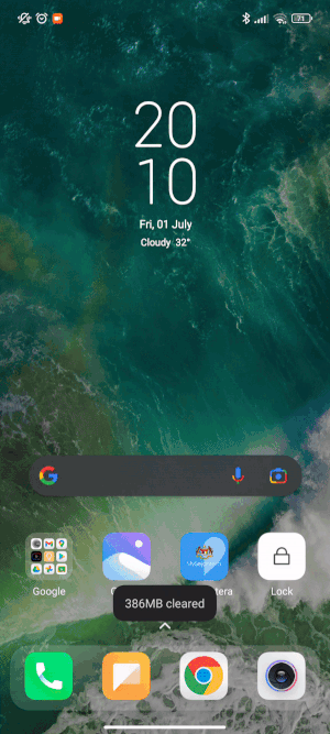 Open app setting from launcher icon